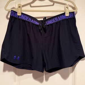 Under Armour Women's Black and purple Athletic Shorts